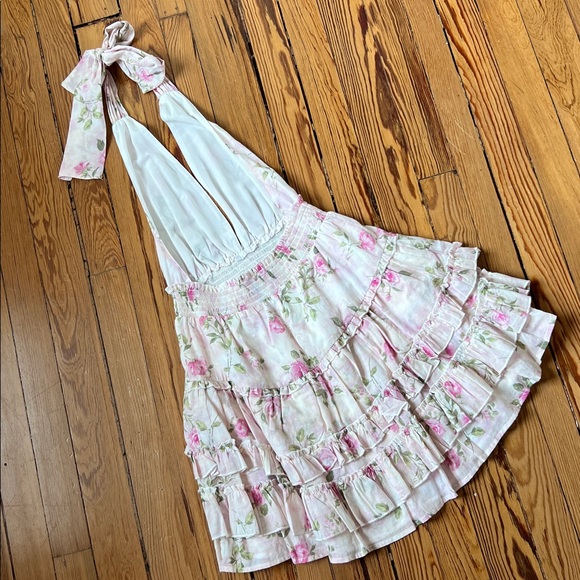 Sky to Moon Floral Halter Top Mini Dress - Picture 9 of 16